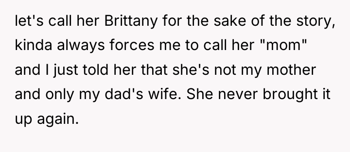 let's call her Brittany for the sake of the story,...