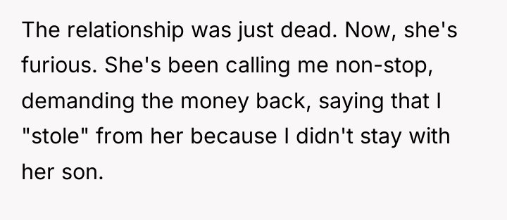 The relationship was just dead. Now, she's furious. She's been...