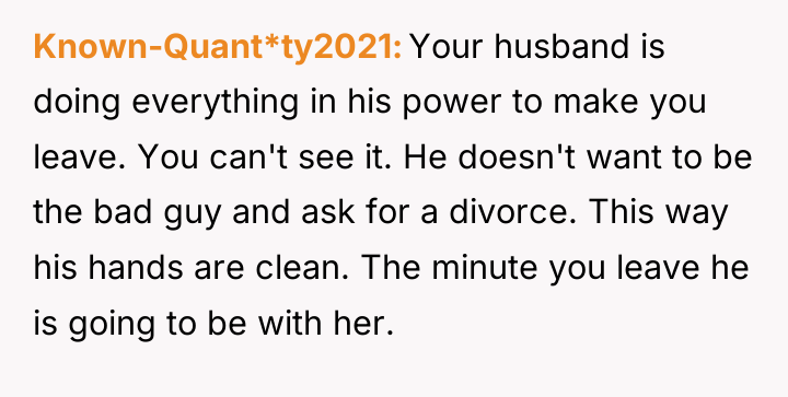 Known-Quant*ty2021 Your husband is doing everything in his power to...