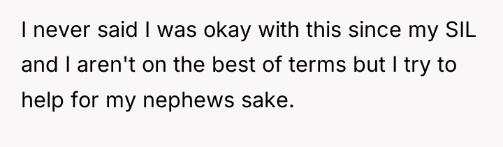 I never said I was okay with this since my...