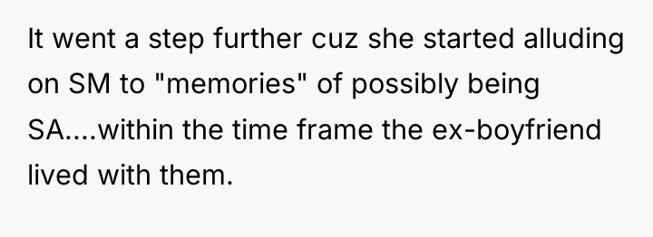 It went a step further cuz she started alluding on...