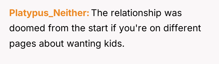 Platypus_Neither The relationship was doomed from the start if you're...