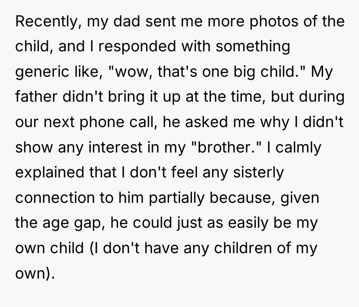Recently, my dad sent me more photos of the child,...
