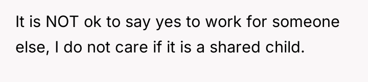 It is NOT ok to say yes to work for...