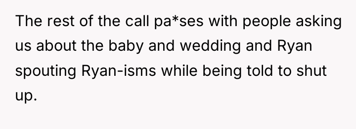 The rest of the call pa*ses with people asking us...