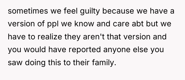sometimes we feel guilty because we have a version of...