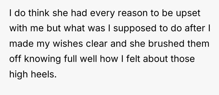 I do think she had every reason to be upset...