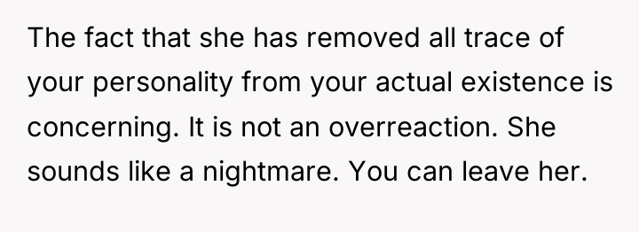 The fact that she has removed all trace of your...