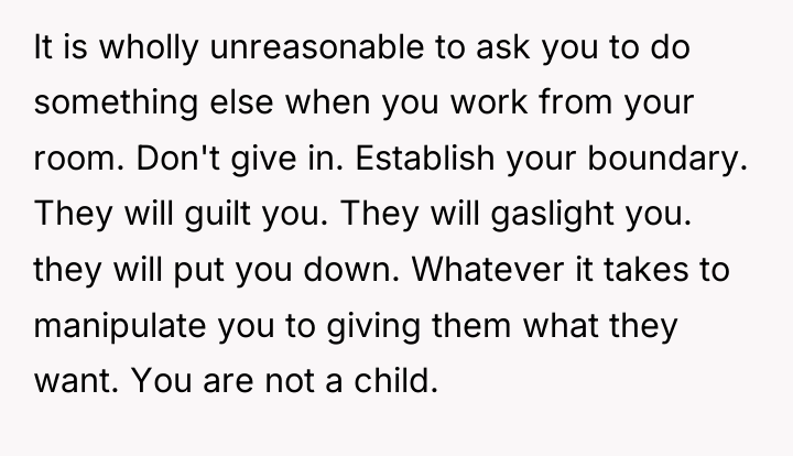 It is wholly unreasonable to ask you to do something...