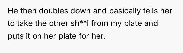 He then doubles down and basically tells her to take...