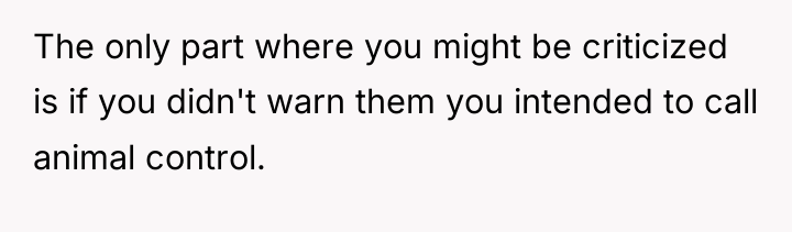 The only part where you might be criticized is if...
