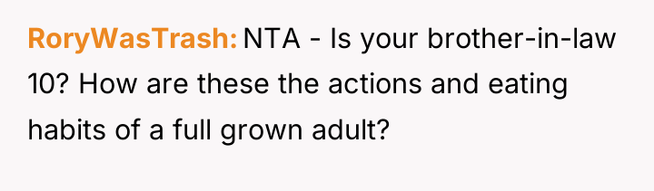 RoryWasTrash NTA - Is your brother-in-law 10? How are these...