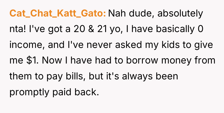 Cat_Chat_Katt_Gato Nah dude, absolutely nta! I've got a 20 &...