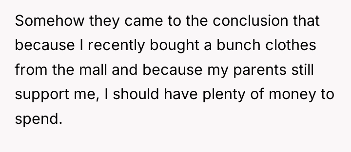 Somehow they came to the conclusion that because I recently...