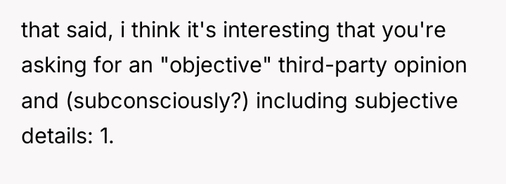 that said, i think it's interesting that you're asking for...