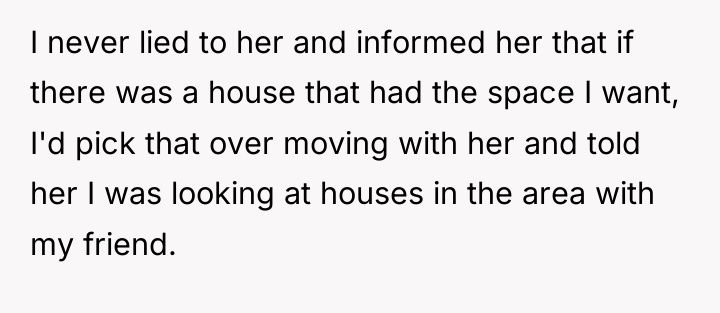 I never lied to her and informed her that if...