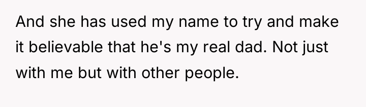 And she has used my name to try and make...