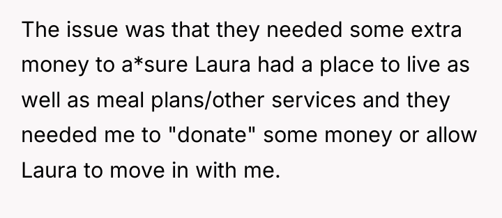 The issue was that they needed some extra money to...