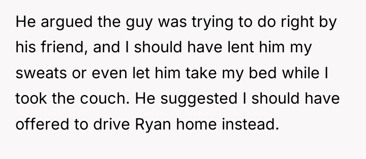 He argued the guy was trying to do right by...