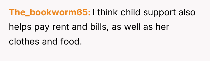 The_bookworm65 I think child support also helps pay rent and...