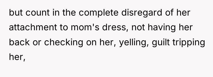 but count in the complete disregard of her attachment to...
