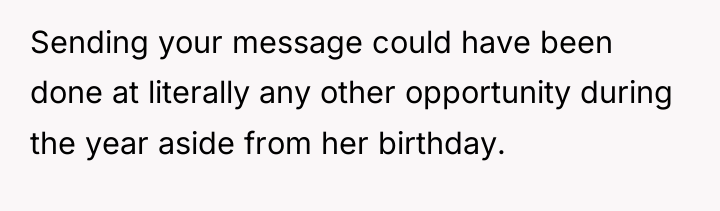 Sending your message could have been done at literally any...