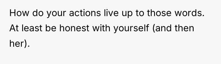 How do your actions live up to those words. At...