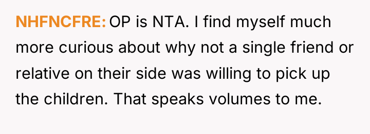 NHFNCFRE OP is NTA. I find myself much more curious...