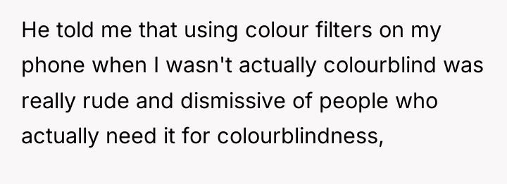 He told me that using colour filters on my phone...