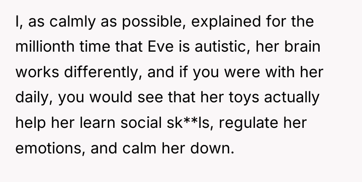 I, as calmly as possible, explained for the millionth time...