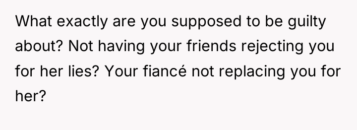 What exactly are you supposed to be guilty about? Not...