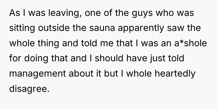 As I was leaving, one of the guys who was...