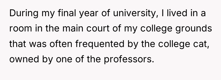 During my final year of university, I lived in a...