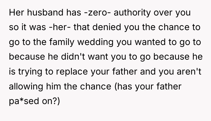 Her husband has -zero- authority over you so it was...