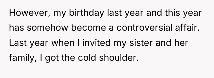 However, my birthday last year and this year has somehow...