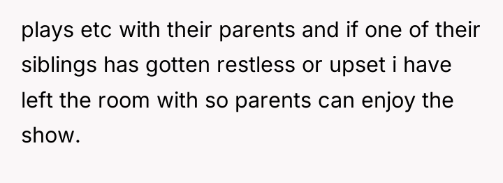 plays etc with their parents and if one of their...