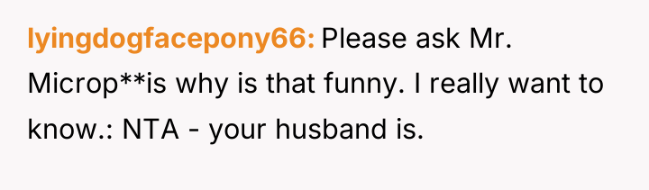 lyingdogfacepony66 Please ask Mr. Microp**is why is that funny. I...