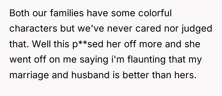 Both our families have some colorful characters but we've never...