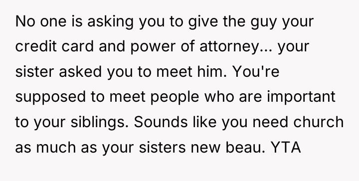 No one is asking you to give the guy your...