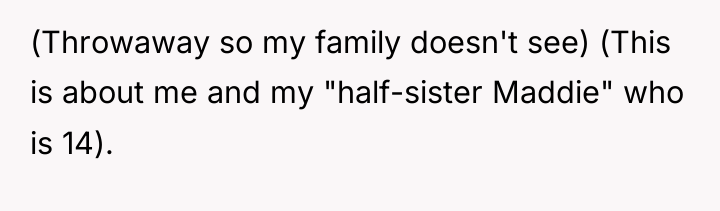 (Throwaway so my family doesn't see) (This is about me...