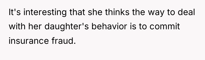 It's interesting that she thinks the way to deal with...