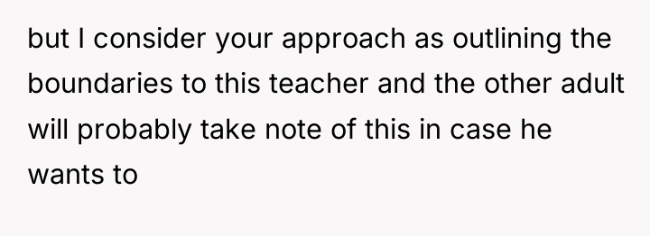 but I consider your approach as outlining the boundaries to...