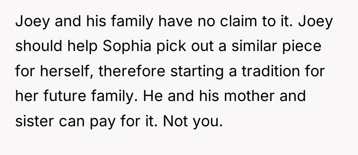 Joey and his family have no claim to it. Joey...