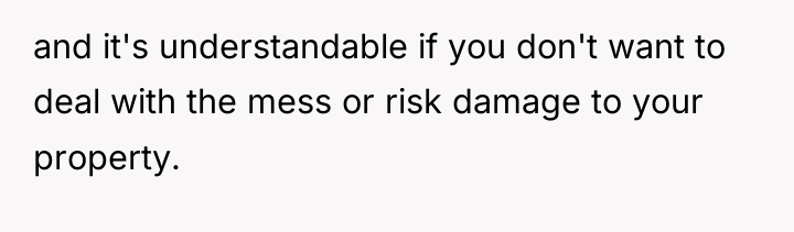 and it's understandable if you don't want to deal with...