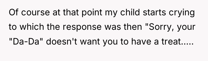Of course at that point my child starts crying to...