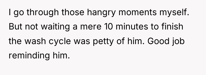 I go through those hangry moments myself. But not waiting...