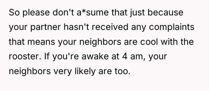 So please don't a*sume that just because your partner hasn't...