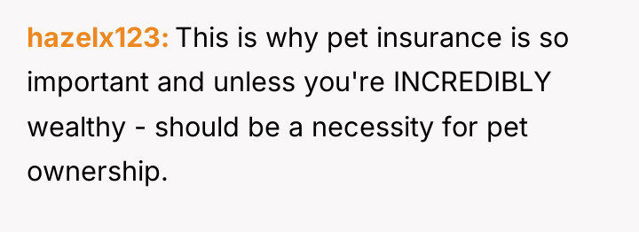 hazelx123 This is why pet insurance is so important and...