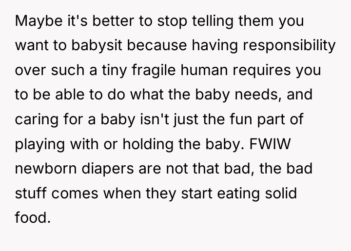 Maybe it's better to stop telling them you want to...