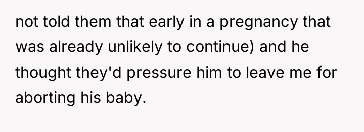 not told them that early in a pregnancy that was...
